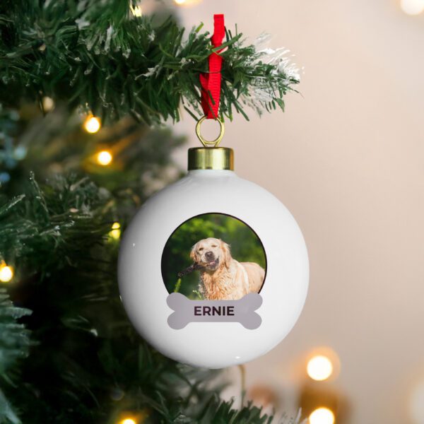 Personalised Pawsome Photo Upload Bauble 31 P0305J37