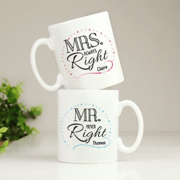 Personalised Mr & Mrs Mug Set 29 Personalised Mr & Mrs Mug Set