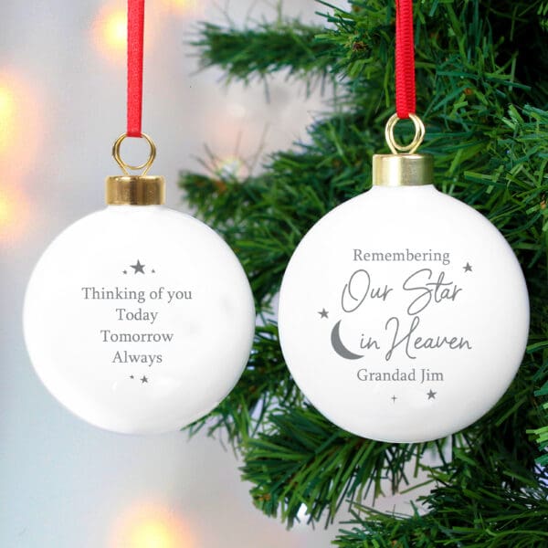 Personalised Our Star in Heaven Bauble 10 Personalised Our Star in Heaven Bauble