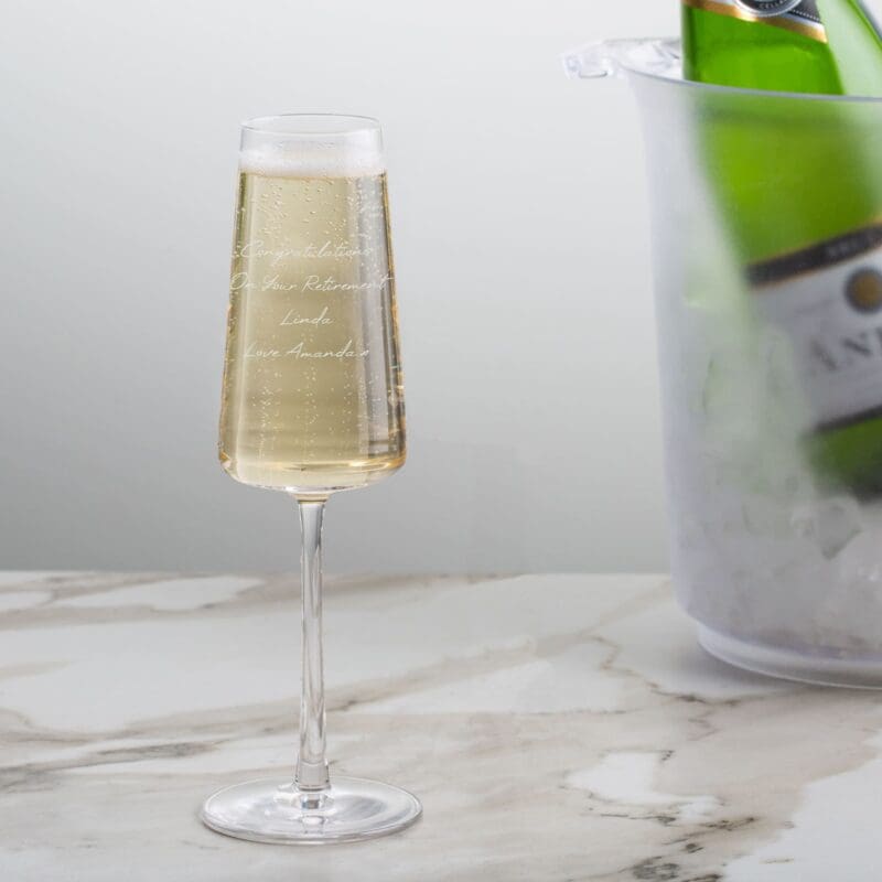 Personalised Free Text Power Champagne Flute