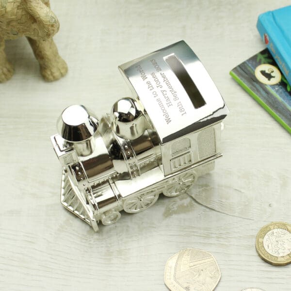 Personalised Train Money Box 10 Personalised Train Money Box