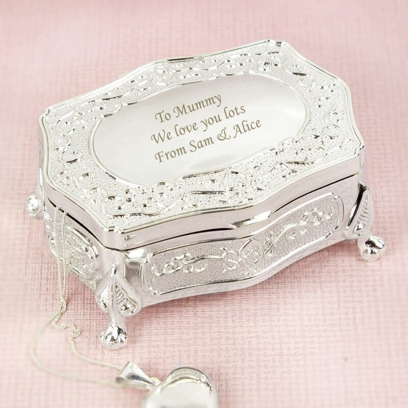 Personalised Small Antique Trinket Box