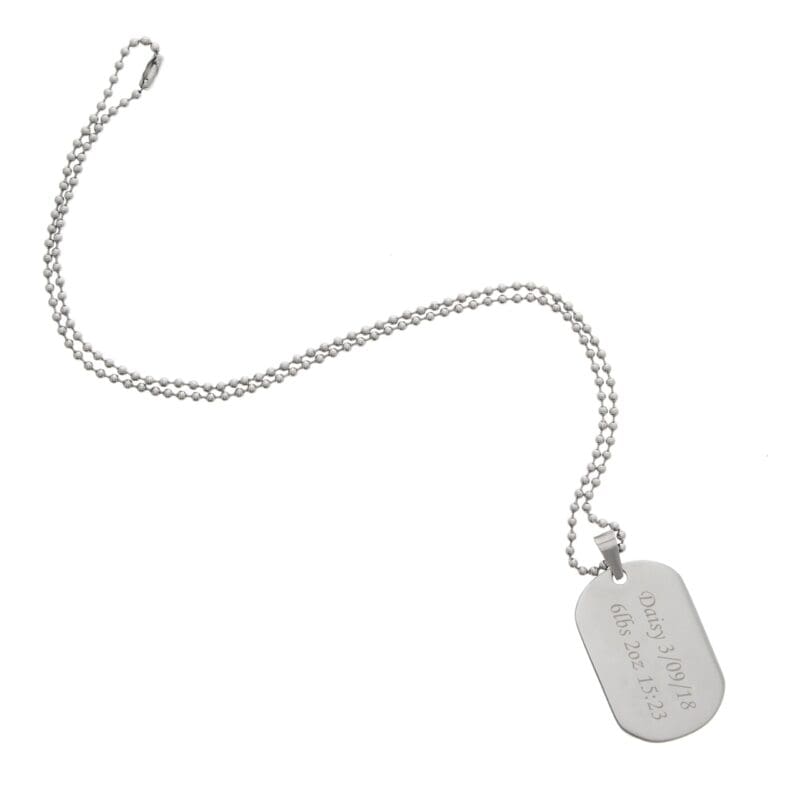 Personalised Stainless Steel Dog Tag Necklace - ForYou.ie