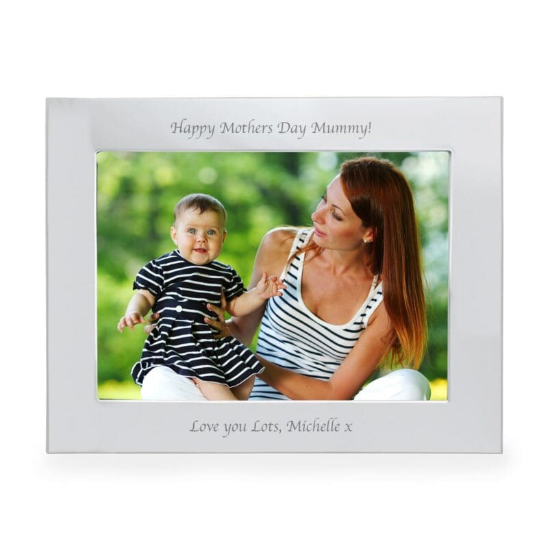Personalised Silver 5x7 Landscape Photo Frame ForYou.ie