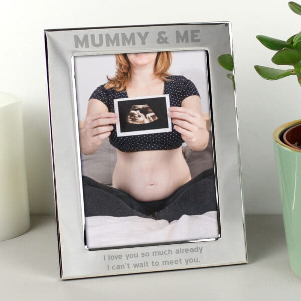 Personalised Silver 5x7 Mummy & Me Photo Frame