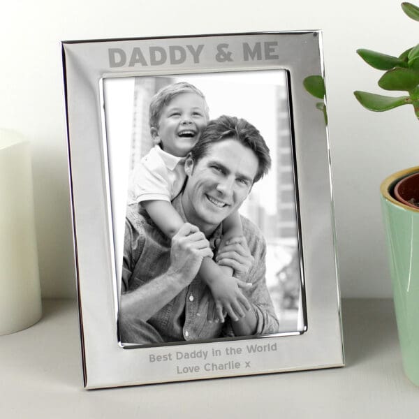 Personalised Silver 5x7 Daddy & Me Photo Frame