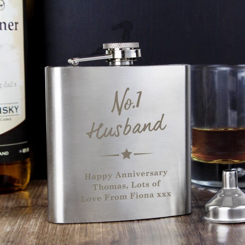 Personalised No.1 Hip Flask
