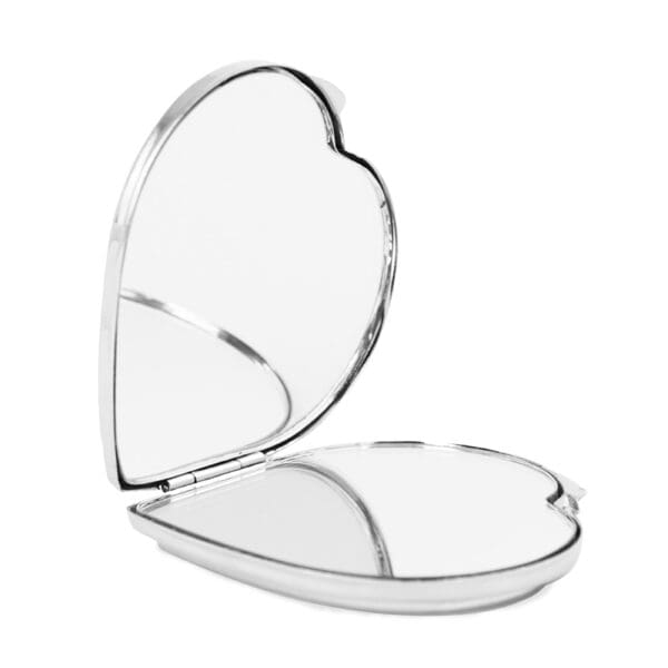 Personalised Swirls & Hearts Diamante Heart Compact Mirror