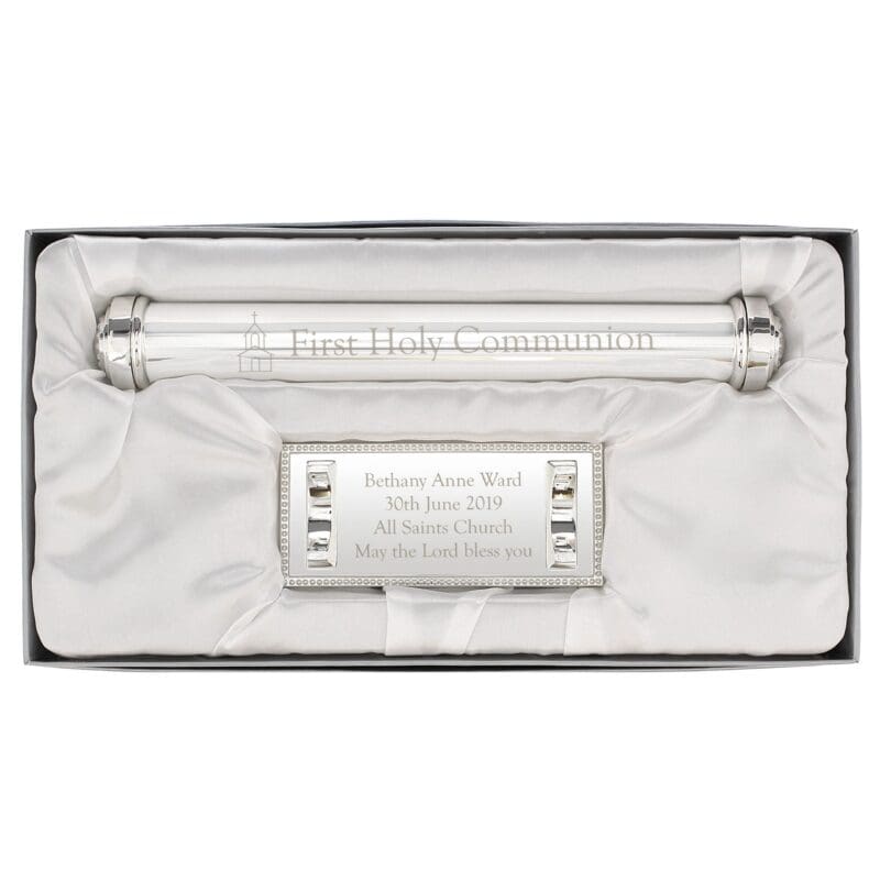 Personalised First Holy Communion Silver Plated Certificate Holder