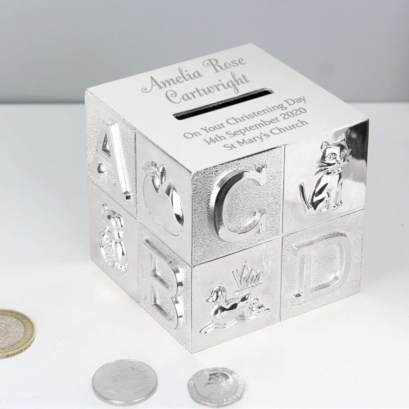 What to Buy for a Christening: Classic and Modern Gift Ideas 8 Personalised Big Name ABC Money Box