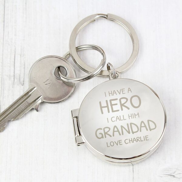 Personalised I Have A Hero Round Photo Keyring 24 Personalised I Have A Hero Round Photo Keyring