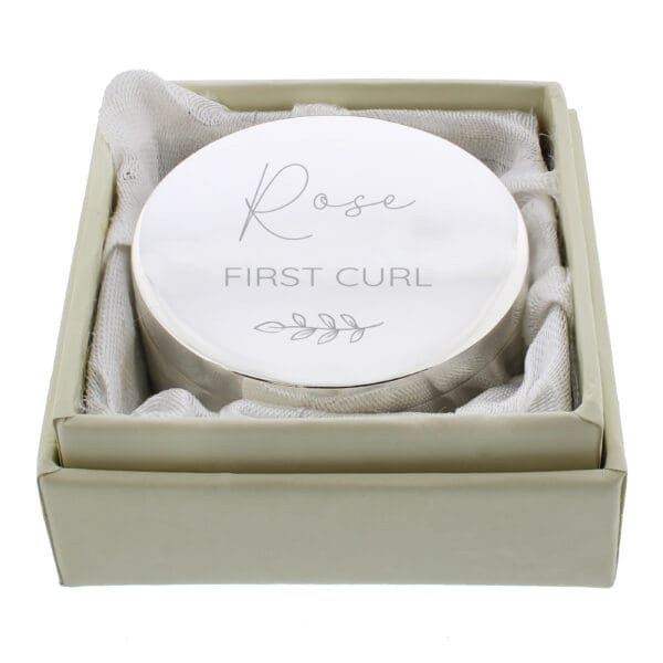 Personalised Botanical First Tooth/Curl Trinket Box