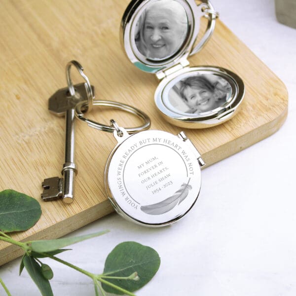 Personalised In Loving Memory Round Photo Keyring 25 Personalised In Loving Memory Round Photo Keyring