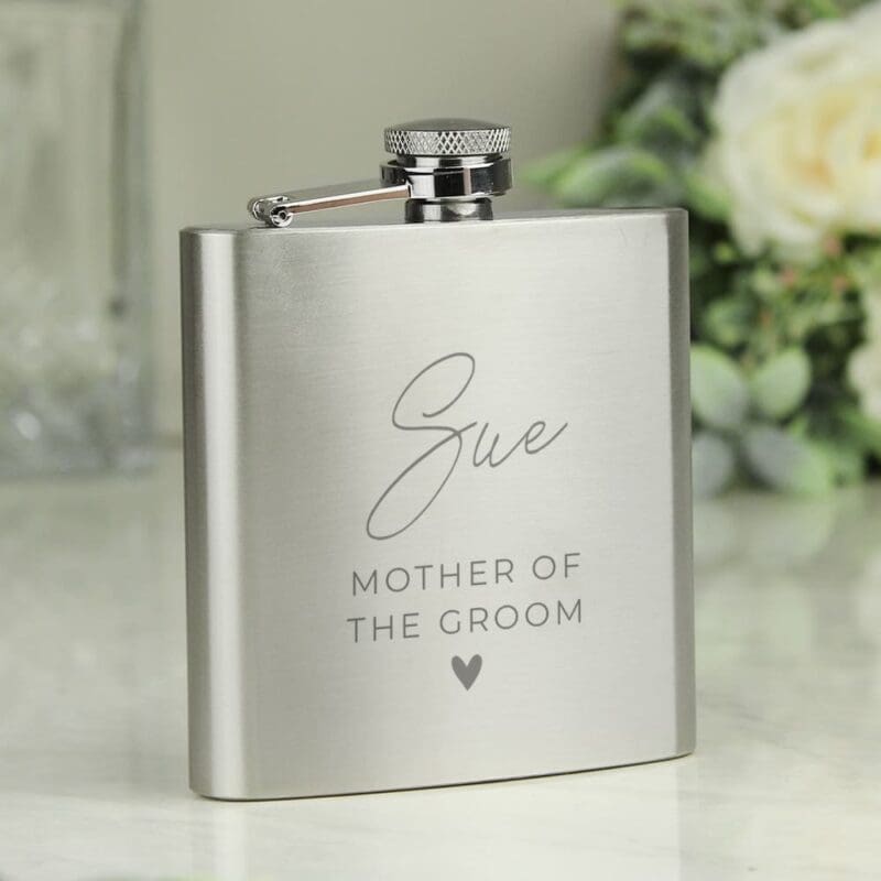 Personalised Free Text Wedding Party Hip Flask