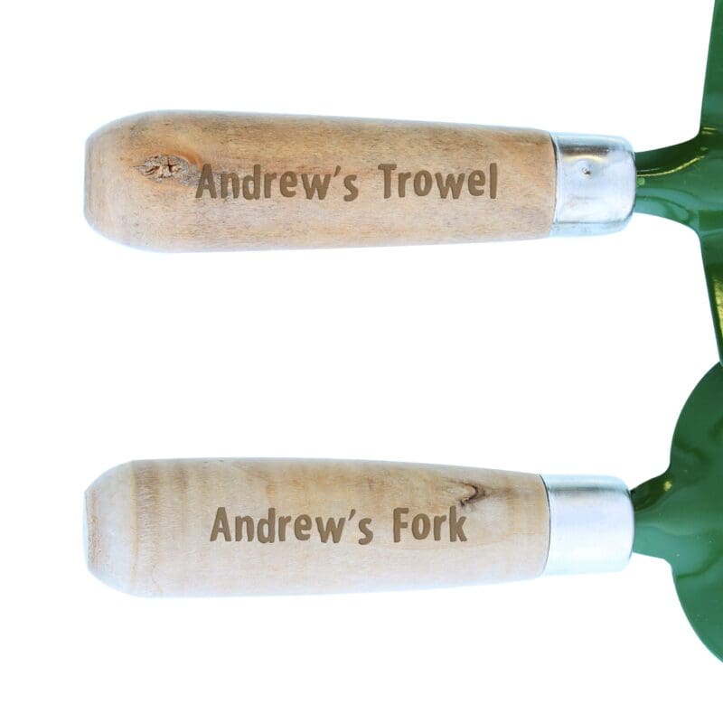 Personalised Fork & Trowel Set