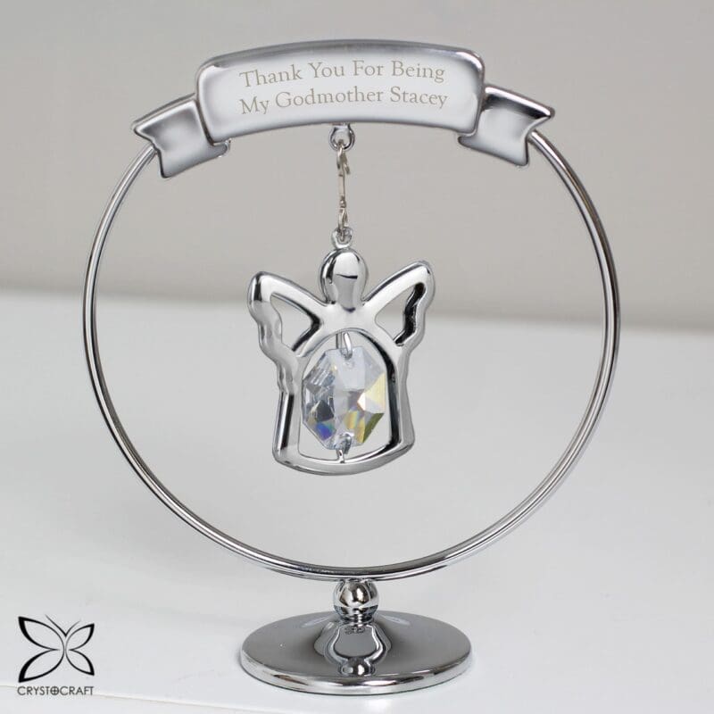 Personalised Crystocraft Angel Ornament
