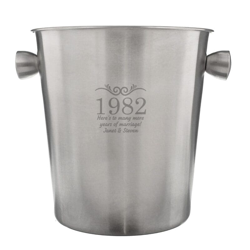 Personalised Number Frame Stainless Steel Ice Bucket