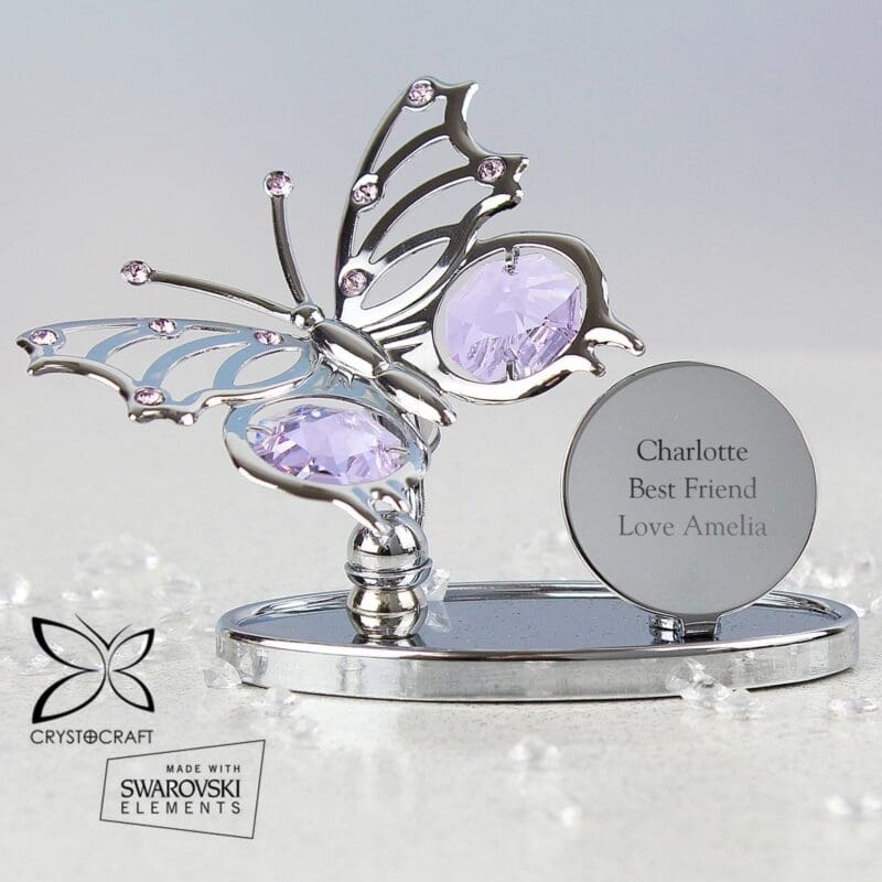 Personalised Crystocraft Butterfly Ornament