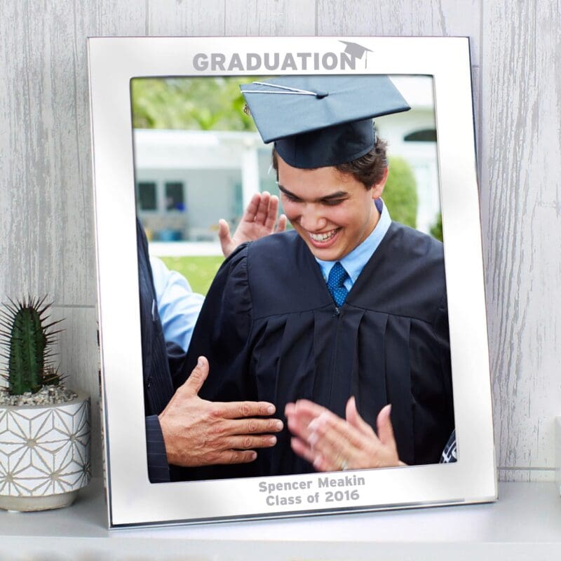 Personalised Graduation 10x8 Silver Photo Frame