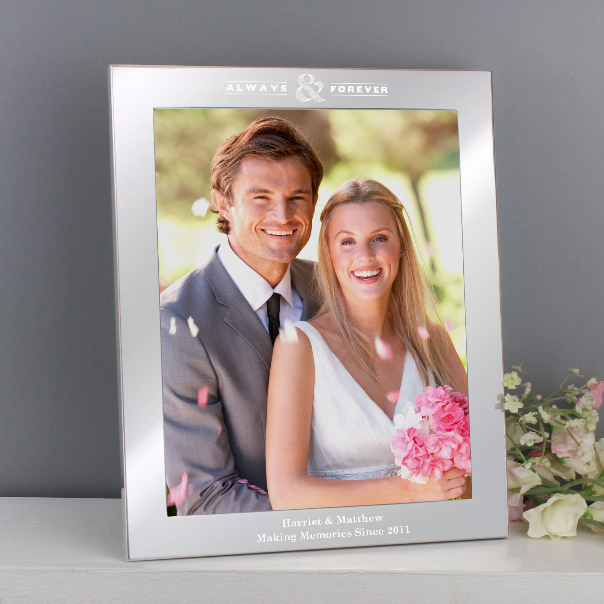 Personalised Always & Forever 10x8 Silver Photo Frame 3 Personalised Always & Forever 10x8 Silver Photo Frame