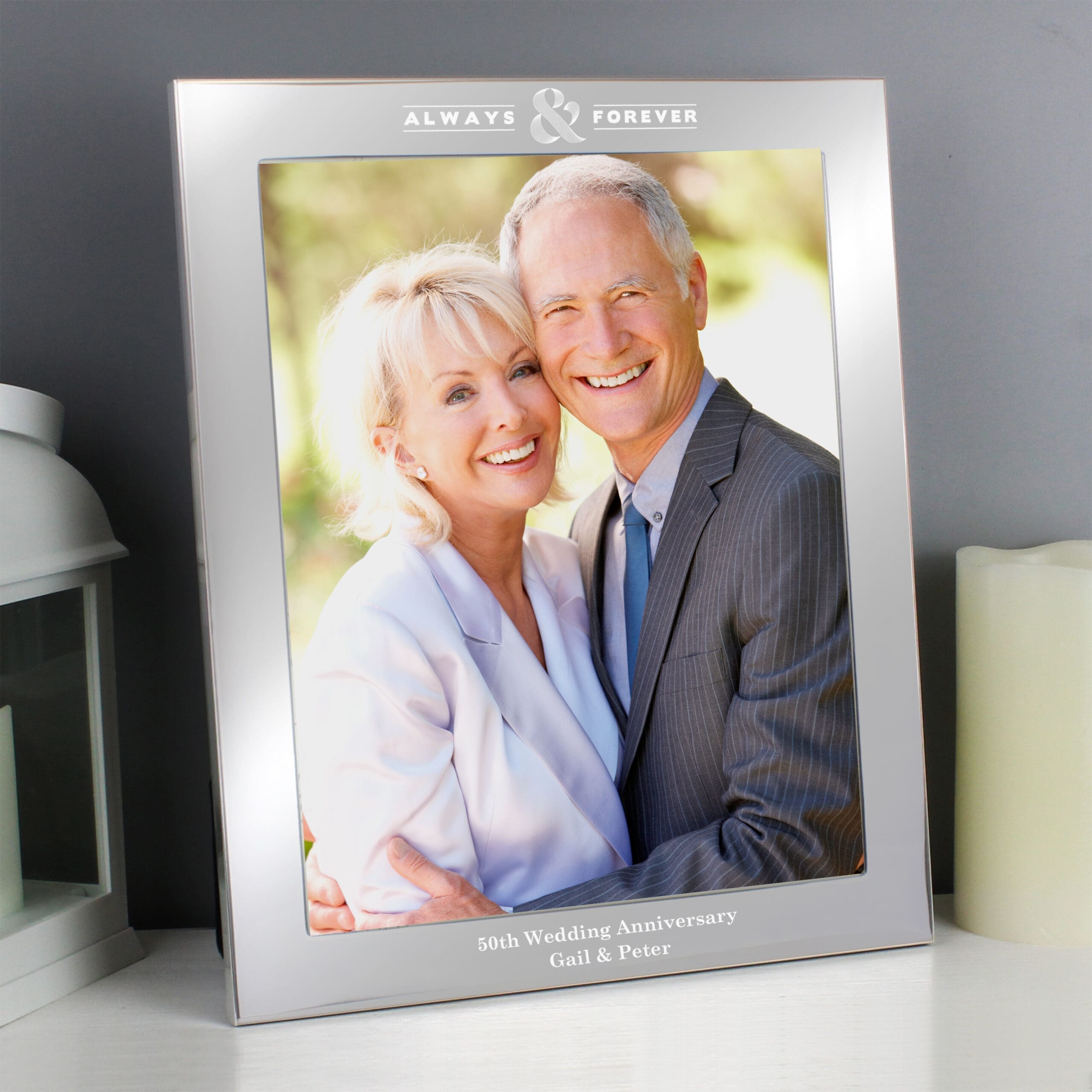 Personalised Always & Forever 10x8 Silver Photo Frame 4 Personalised Always & Forever 10x8 Silver Photo Frame