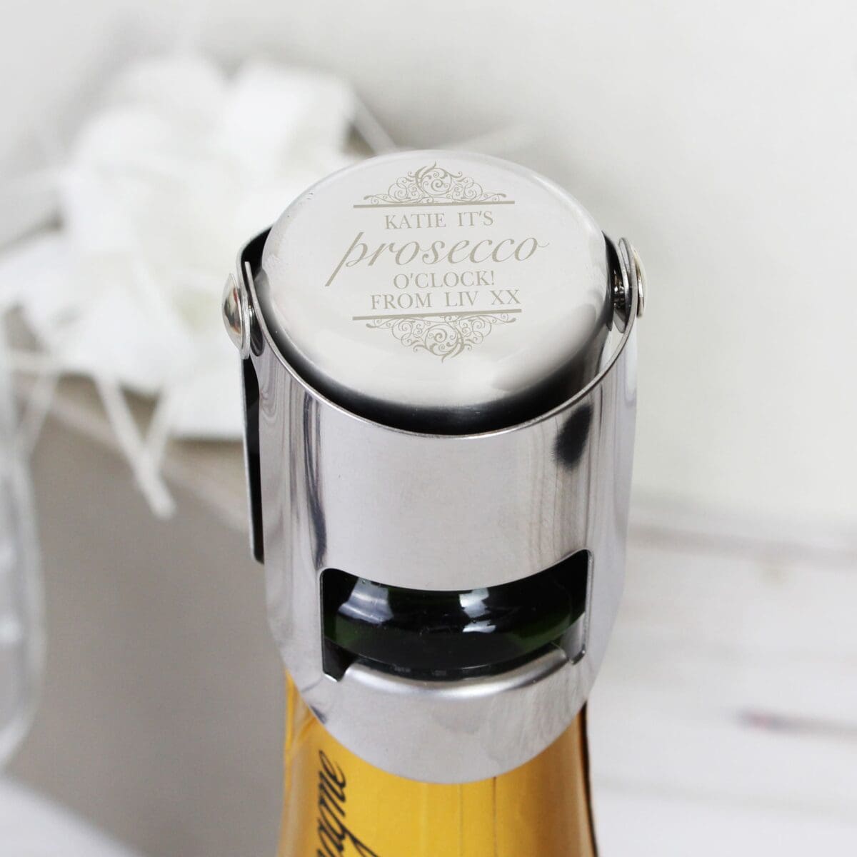Personalised Prosecco Bottle Stopper ForYou.ie