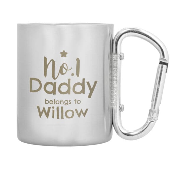 Personalised No.1 Daddy Stainless Steel Mug