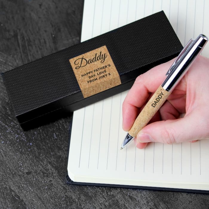 Personalised Free Text Cork Pen Set