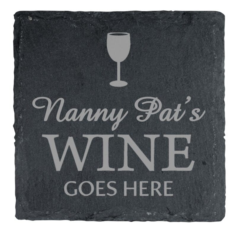Personalised Wine Goes Here... Single Slate Coaster