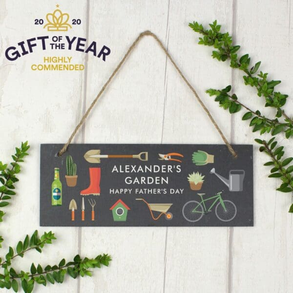 Personalised Garden Printed Hanging Slate Plaque 9 Personalised Garden Printed Hanging Slate Plaque