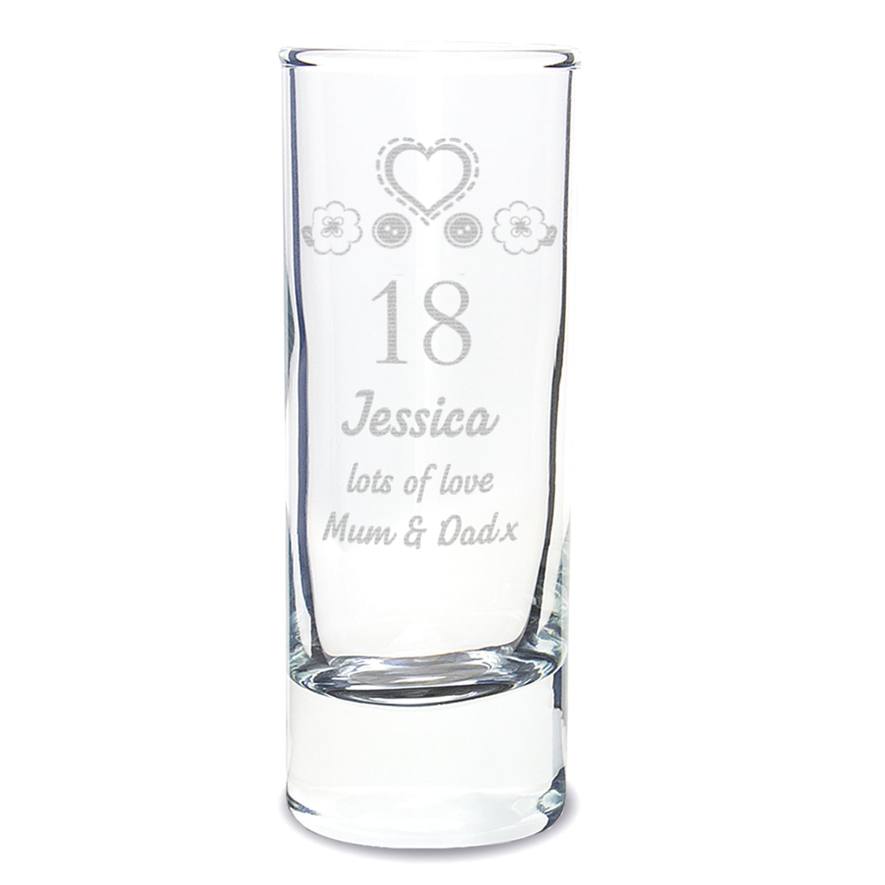 Personalised Birthday Craft Shot Glass Engraved 2 Personalised Birthday Craft Shot Glass Engraved