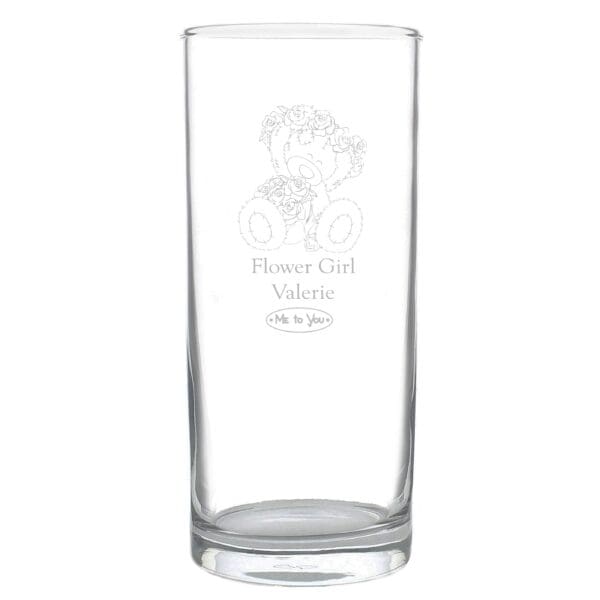 Personalised Me To You Engraved Wedding Girl Hi Ball Glass