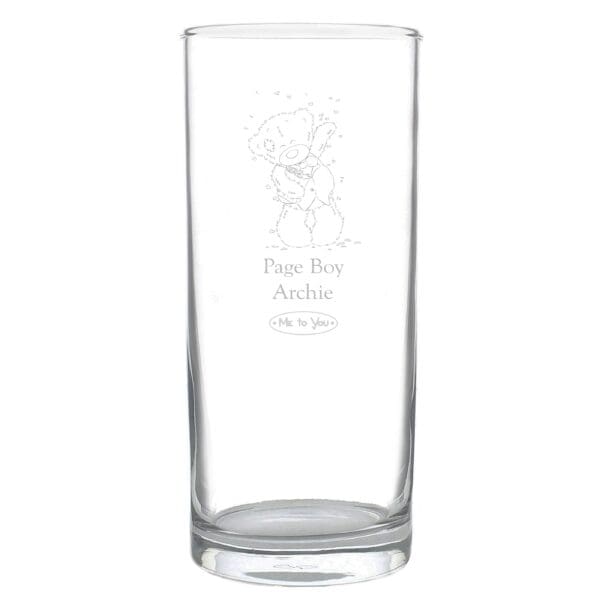 Personalised Me To You Engraved Wedding Boy Hi Ball Glass