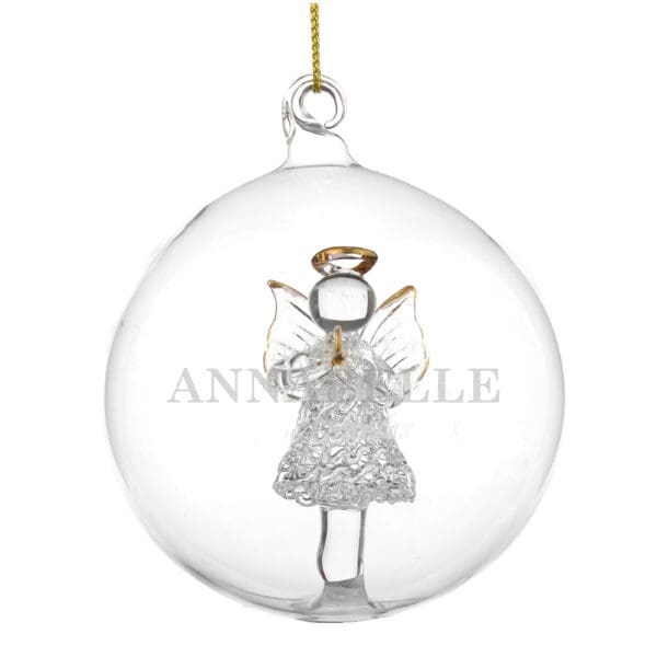 Personalised Name Only Angel Glass Bauble