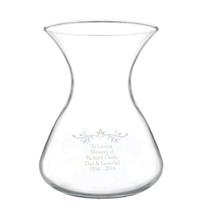 Personalised Sentiments Glass Vase