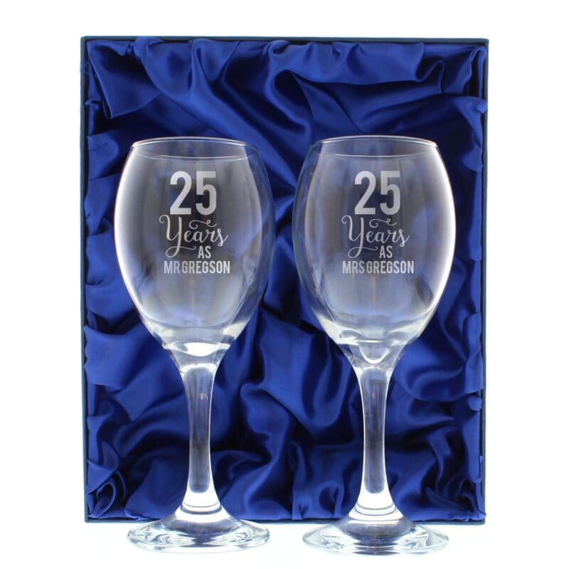 Personalised Years As... Wine Glass Set