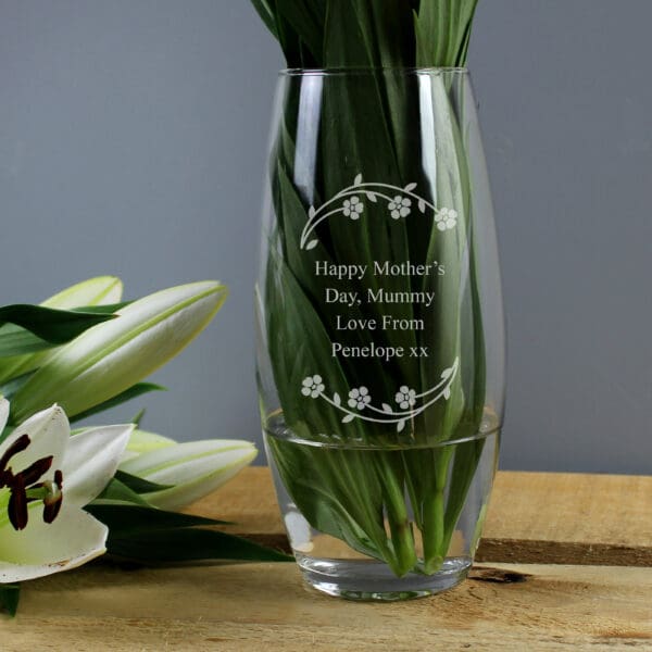 Personalised Floral Bullet Vase