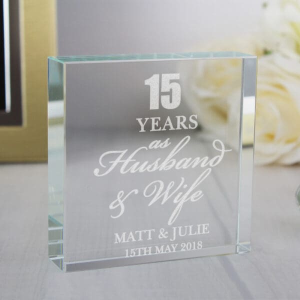 Personalised Anniversary Crystal Token 1 Personalised Anniversary Crystal Token