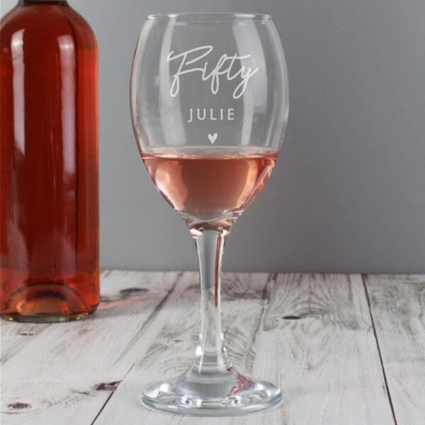 Personalised Big Age Wine Glass