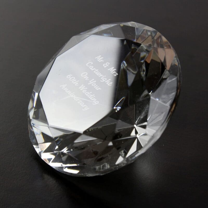 Personalised Diamond Paperweight