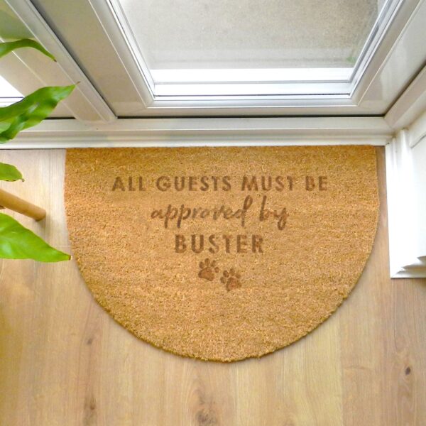Personalised Approved By The Pet Half Moon Indoor Doormat 27 Personalised Approved By The Pet Half Moon Indoor Doormat