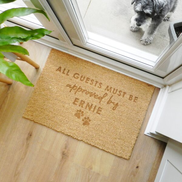 Personalised Approved By The Pet Rectangle Indoor Doormat 1 Personalised Approved By The Pet Rectangle Indoor Doormat