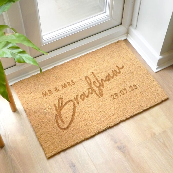 Personalised Couples Rectangle Indoor Doormat 6 Personalised Couples Rectangle Indoor Doormat