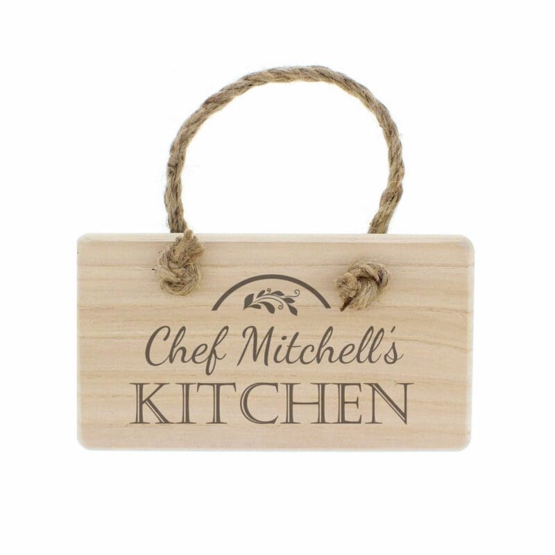 Personalised Kitchen Wooden Sign