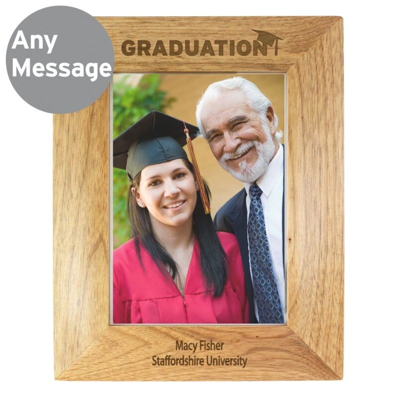 Personalised Graduation 5x7 Wooden Photo Frame