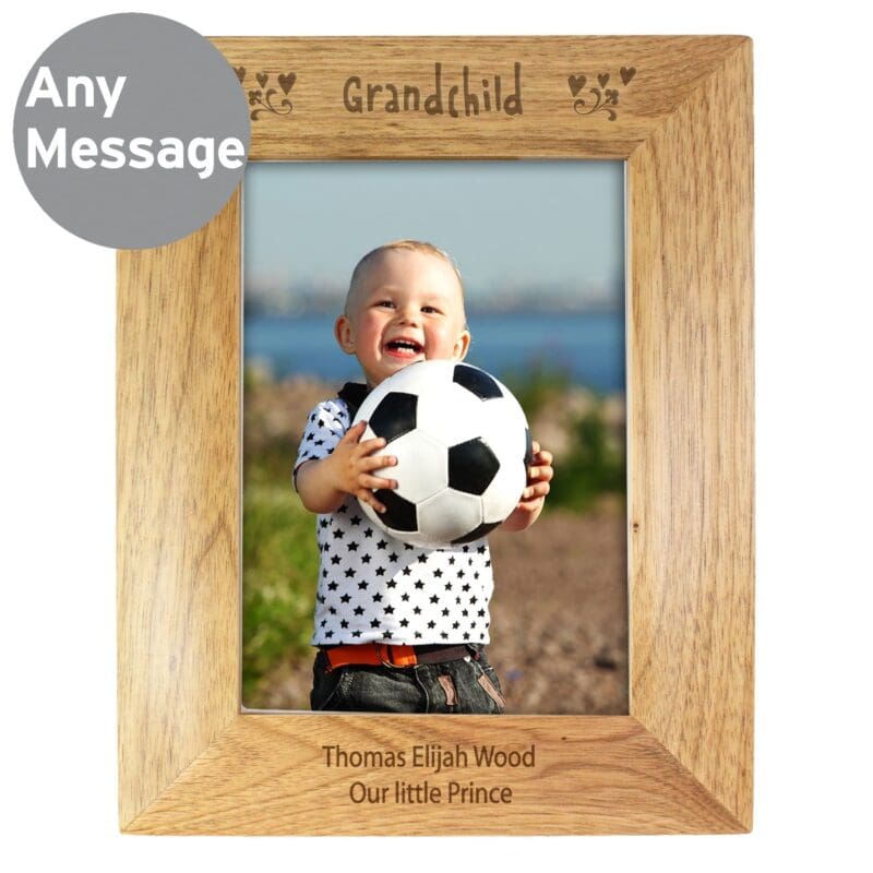 Personalised Grandchild 5x7 Wooden Photo Frame