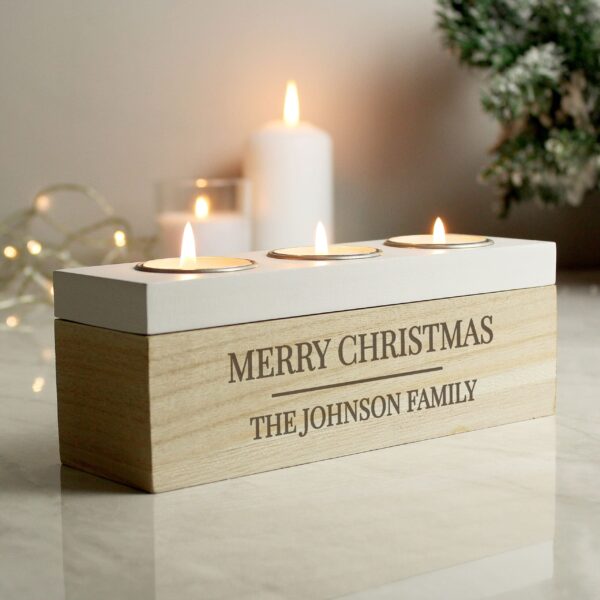 Personalised Classic Triple Tea Light Box 19 Personalised Classic Triple Tea Light Box