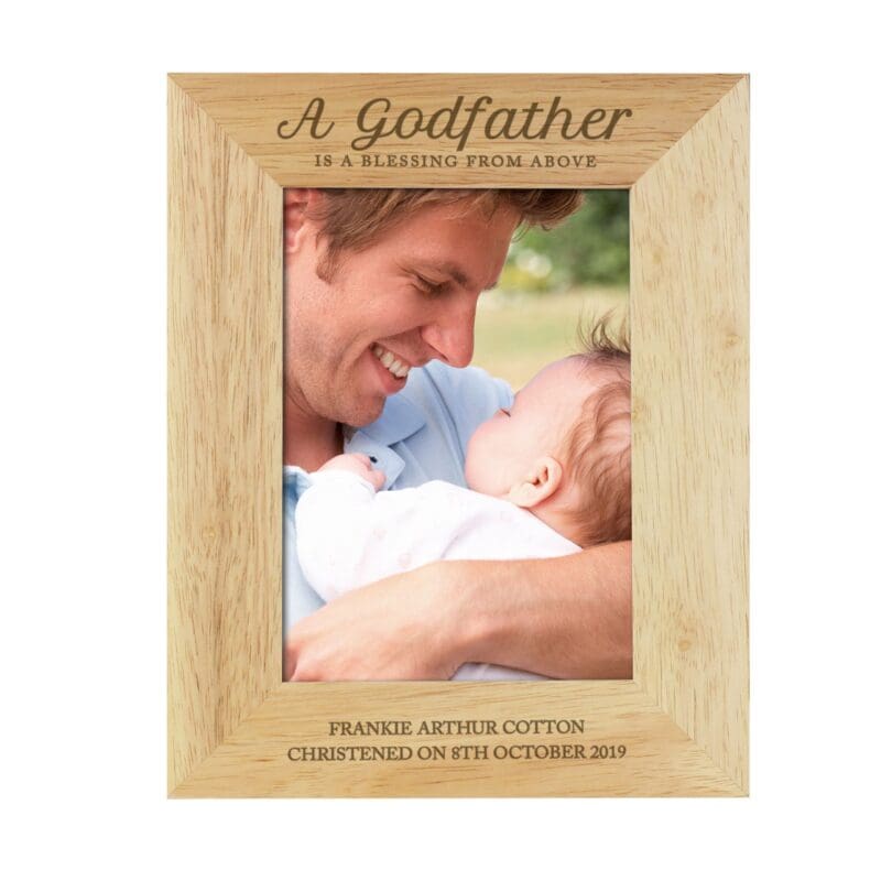 Personalised Godfather 5x7 Wooden Photo Frame