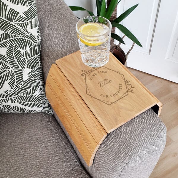 Personalised Take Time For Yourself Wooden Sofa Tray 8 Personalised Take Time For Yourself Wooden Sofa Tray