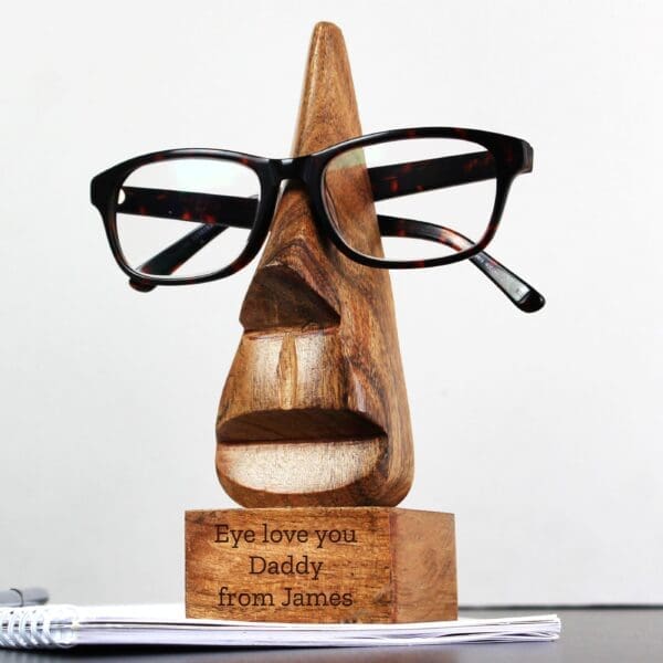 Personalised Wooden Nose-Shaped Glasses Holder 29 Personalised Wooden Nose-Shaped Glasses Holder